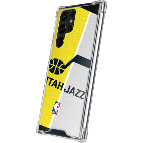 NBA Utah Jazz Split Canvas Galaxy S22 Ultra Clear Case