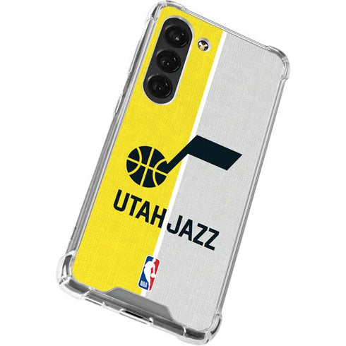 NBA Utah Jazz Split Canvas Galaxy S23 Clear Case