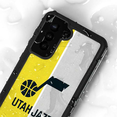 NBA Utah Jazz Split Canvas Galaxy S23 Plus Waterproof Case