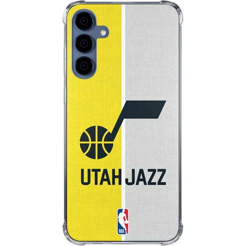 NBA Utah Jazz Split Canvas Galaxy S24 Clear Case