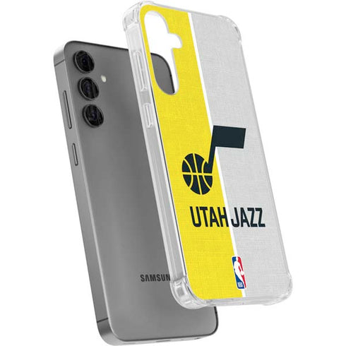NBA Utah Jazz Split Canvas Galaxy S24 Plus Clear Case