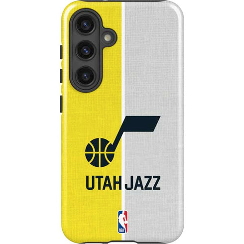 NBA Utah Jazz Split Canvas Galaxy S25 Plus Impact Case