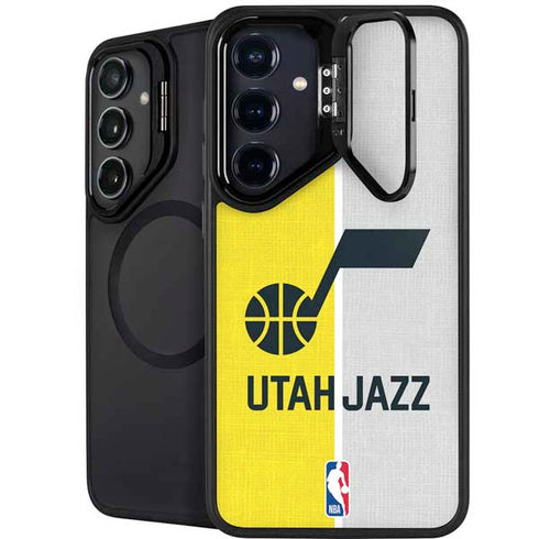 NBA Utah Jazz Split Canvas Galaxy S25 Plus Kickstand Case