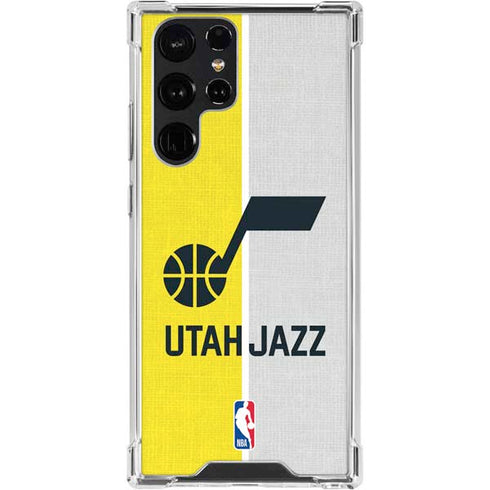 NBA Utah Jazz Split Canvas Galaxy S24 Ultra Clear Case