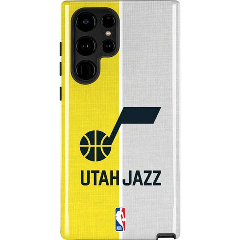 NBA Utah Jazz Split Canvas Galaxy S25 Ultra Impact Case
