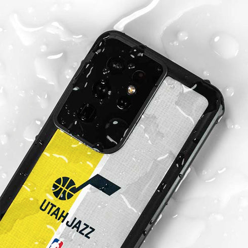NBA Utah Jazz Split Canvas Galaxy S24 Ultra Waterproof Case