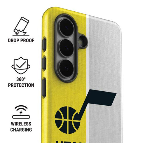 NBA Utah Jazz Split Canvas Galaxy S26 Plus Impact Case