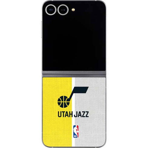 NBA Utah Jazz Split Canvas Galaxy Z Flip6 Skin