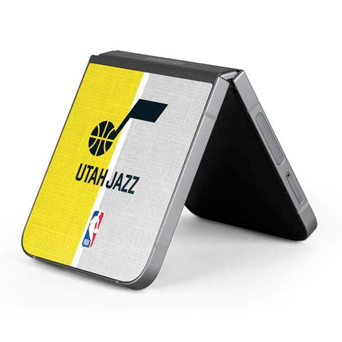 NBA Utah Jazz Split Canvas Galaxy Z Flip6 Skin