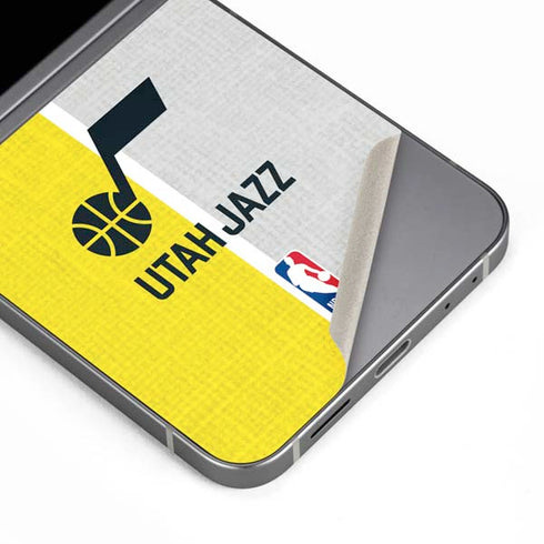 NBA Utah Jazz Split Canvas Galaxy Z Flip6 Skin