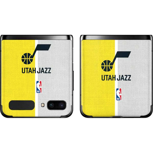 NBA Utah Jazz Split Canvas Galaxy Z Flip Skin
