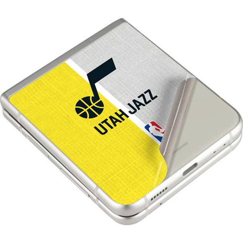 NBA Utah Jazz Split Canvas Galaxy Z Flip3 5G Skin