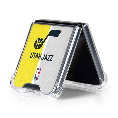 NBA Utah Jazz Split Canvas Galaxy Z Flip5 5G Clear Case