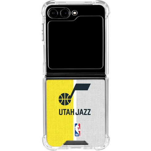 NBA Utah Jazz Split Canvas Galaxy Z Flip6 Clear Case