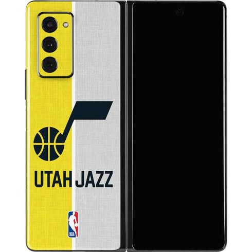 NBA Utah Jazz Split Canvas Galaxy Z Fold2 5G Skin