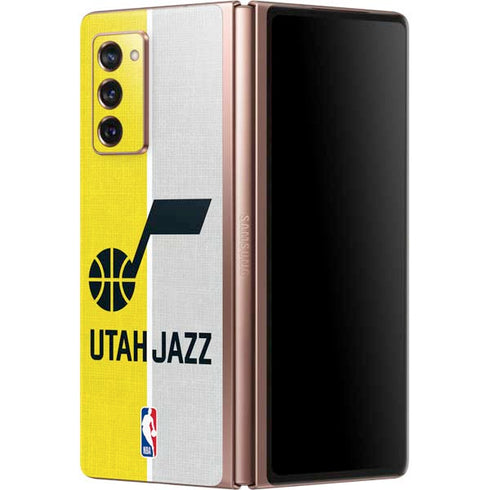 NBA Utah Jazz Split Canvas Galaxy Z Fold2 5G Skin