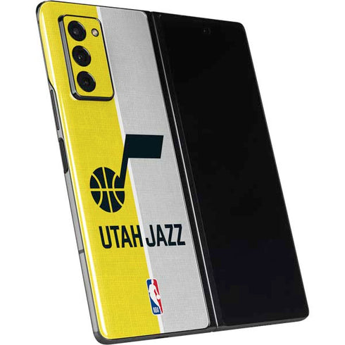 NBA Utah Jazz Split Canvas Galaxy Z Fold2 5G Skin