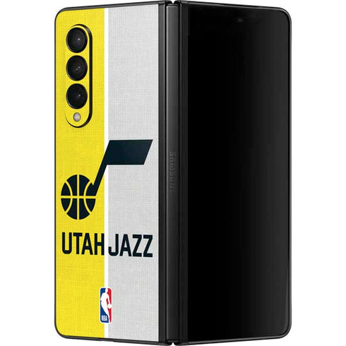 NBA Utah Jazz Split Canvas Galaxy Z Fold3 5G Skin