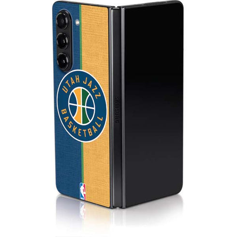 NBA Utah Jazz Split Canvas Galaxy Z Fold5 5G Skin