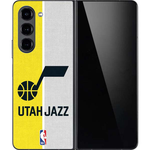 NBA Utah Jazz Split Canvas Galaxy Z Fold5 5G Skin