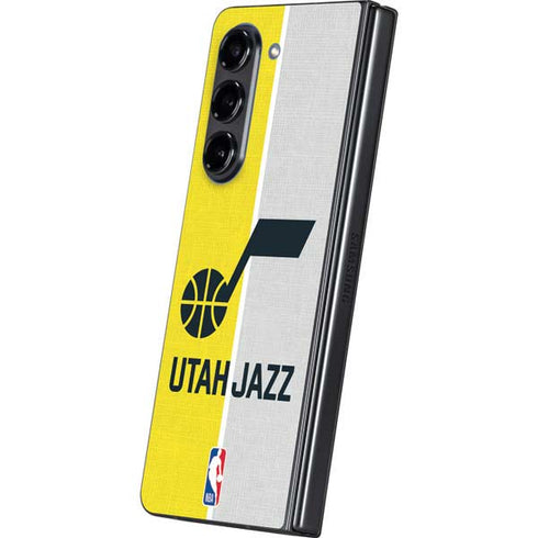 NBA Utah Jazz Split Canvas Galaxy Z Fold5 5G Skin