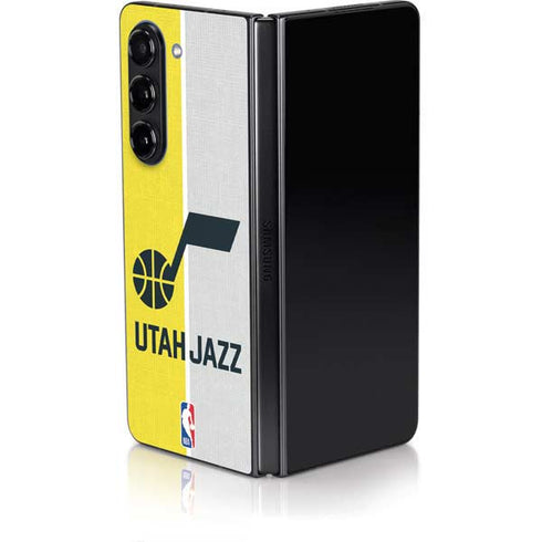 NBA Utah Jazz Split Canvas Galaxy Z Fold5 5G Skin