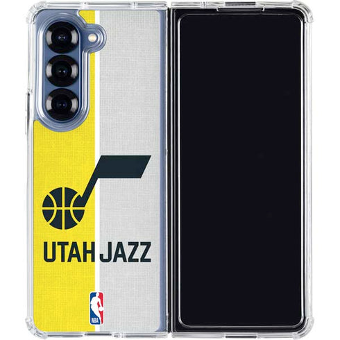 NBA Utah Jazz Split Canvas Galaxy Z Fold6 Clear Case