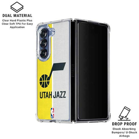 NBA Utah Jazz Split Canvas Galaxy Z Fold6 Clear Case