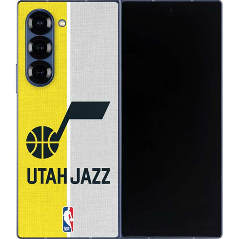 NBA Utah Jazz Split Canvas Galaxy Z Fold6 Skin