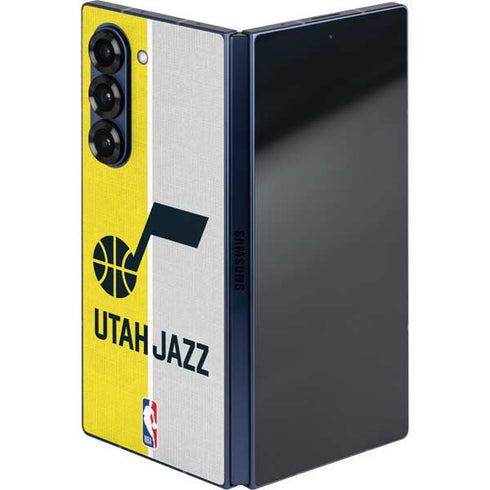 NBA Utah Jazz Split Canvas Galaxy Z Fold6 Skin