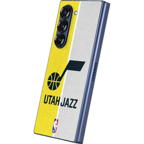 NBA Utah Jazz Split Canvas Galaxy Z Fold6 Skin