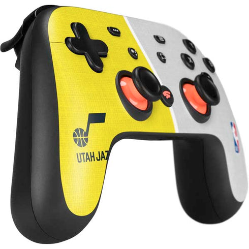NBA Utah Jazz Split Canvas Google Stadia Controller Skin