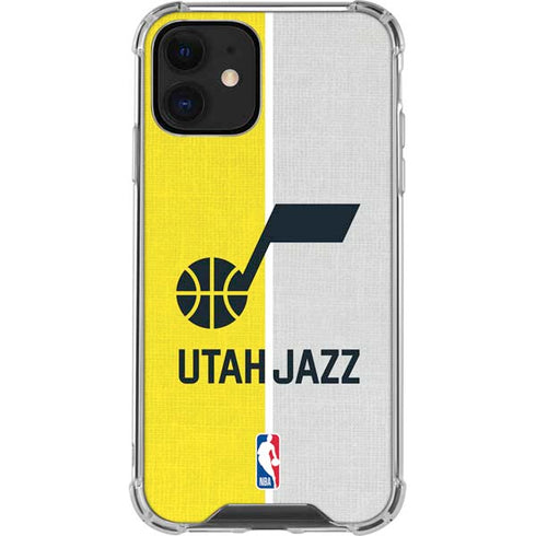 NBA Utah Jazz Split Canvas iPhone 12 Mini Clear Case