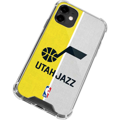 NBA Utah Jazz Split Canvas iPhone 12 Mini Clear Case