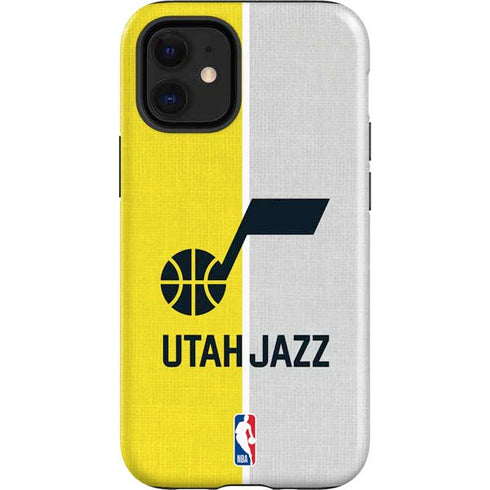 NBA Utah Jazz Split Canvas iPhone 12 Mini Impact Case