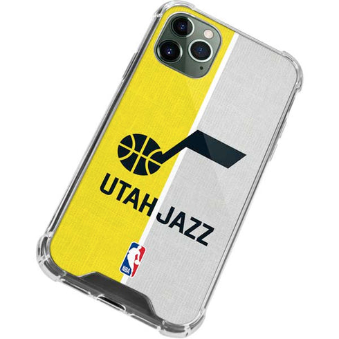 NBA Utah Jazz Split Canvas iPhone 12 Pro Clear Case