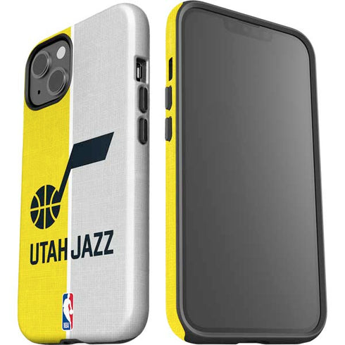 NBA Utah Jazz Split Canvas iPhone 14 Impact Case