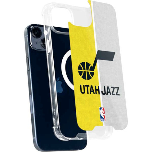 NBA Utah Jazz Split Canvas iPhone 14 MagSafe Case