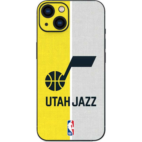 NBA Utah Jazz Split Canvas iPhone 14 Plus Skin