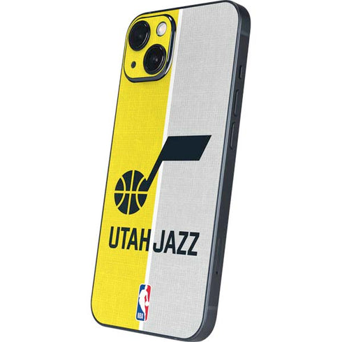 NBA Utah Jazz Split Canvas iPhone 14 Plus Skin