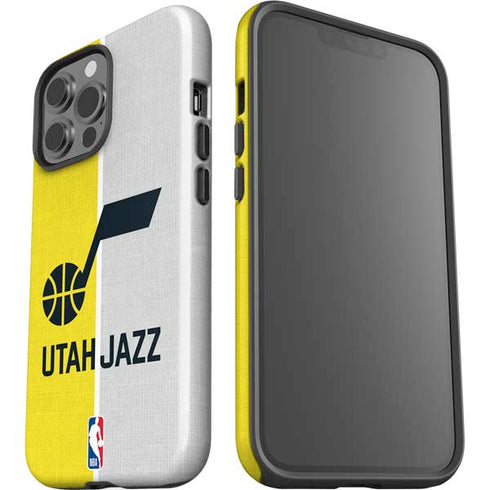 NBA Utah Jazz Split Canvas iPhone 14 Pro Max Impact Case