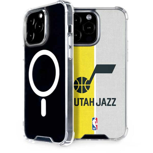NBA Utah Jazz Split Canvas iPhone 14 Pro Max MagSafe Case