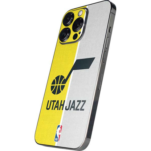 NBA Utah Jazz Split Canvas iPhone 14 Pro Max Skin