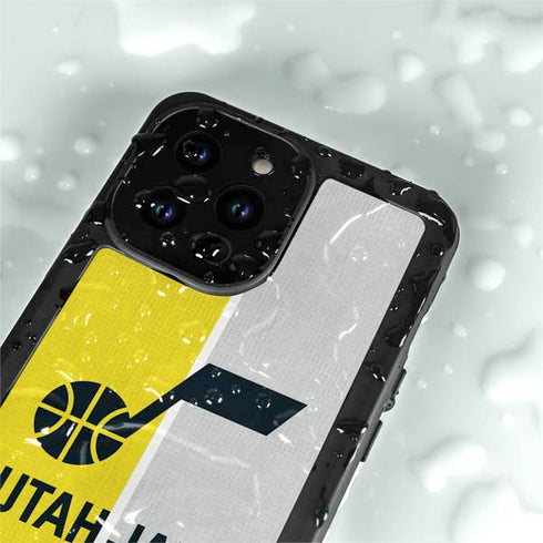 NBA Utah Jazz Split Canvas iPhone 14 Pro Max Waterproof Case