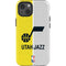 NBA Utah Jazz Split Canvas iPhone 15 Plus Impact Case