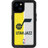 NBA Utah Jazz Split Canvas iPhone 15 Plus Waterproof Case