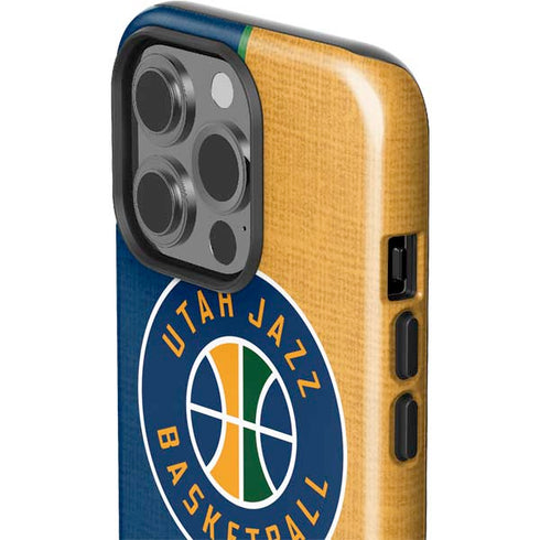 NBA Utah Jazz Split Canvas iPhone 15 Pro Impact Case