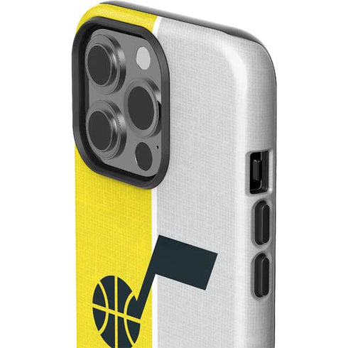 NBA Utah Jazz Split Canvas iPhone 15 Pro Impact Case