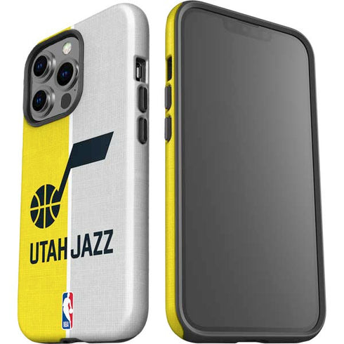 NBA Utah Jazz Split Canvas iPhone 15 Pro Impact Case