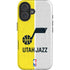 NBA Utah Jazz Split Canvas iPhone 16 Magsafe Impact Case